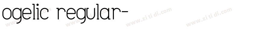 ogelic regular字体转换